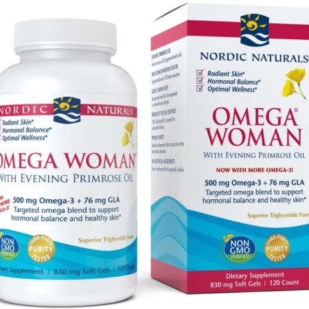 Complément alimentaire Omega Woman aux oméga-3 et onagre.