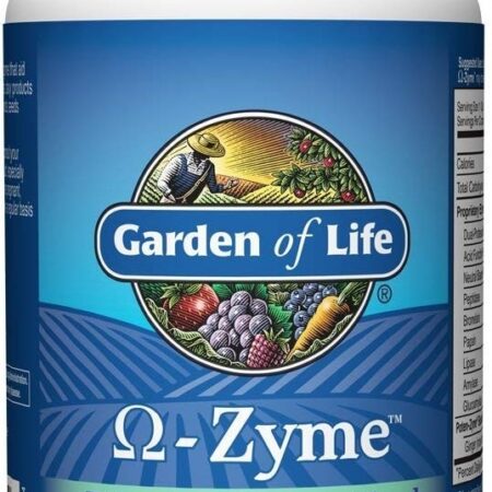 Bouteille de compléments enzymatiques digestifs végétariens.
