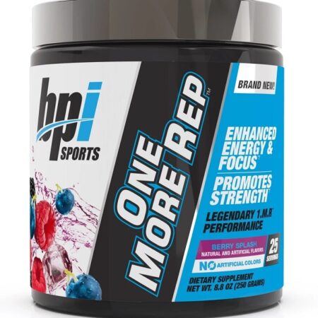 Pot de complément sportif BPI, saveur baies.