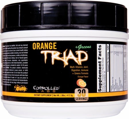 Supplément multivitamines Orange Triad + Greens.