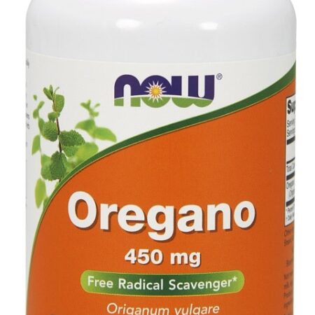 Flacon de capsules d'origan 450 mg.