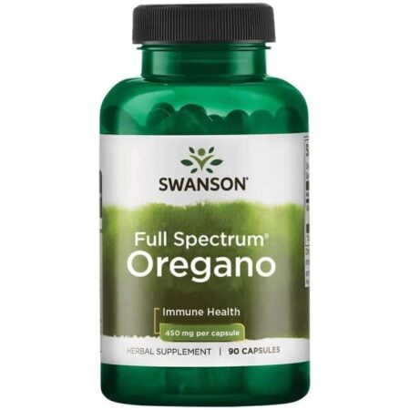 Flacon de complément d'origan Swanson, 90 capsules.