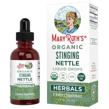 Gouttes d'ortie bio MaryRuth, complément alimentaire liquide.