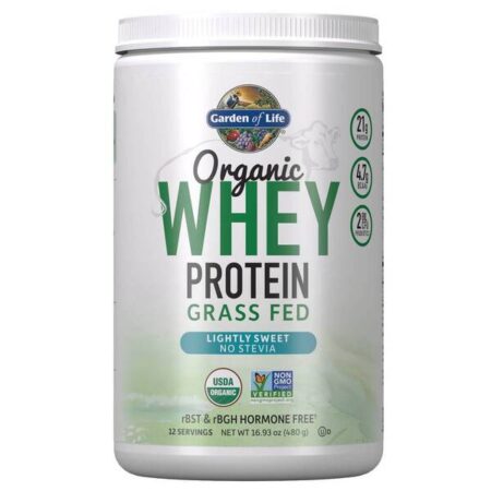 Pot de protéine Whey biologique et éco-responsable.