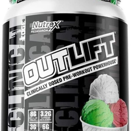 Pot de complément pré-entraînement Outlift, goût glace italienne.