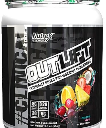 Pot de complément pré-entraînement Outlift, Nutrex.
