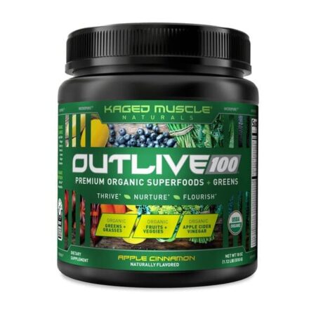 Pot de superaliments biologiques OUTLIVE 100, pomme cannelle.