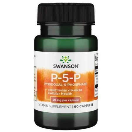 Flacon de complément vitaminique P-5-P Swanson.