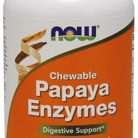 Flacon d'enzymes de papaye à mâcher NOW.