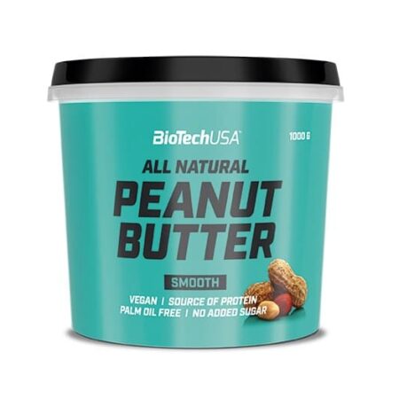 Pot de beurre de cacahuète naturel et vegan.