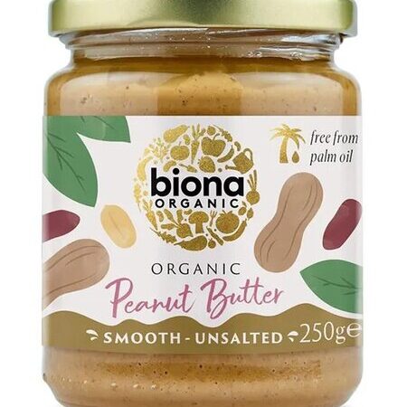 Beurre de cacahuète bio lisse sans sel Biona.