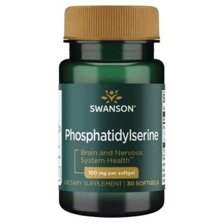 Flacon de Phosphatidylsérine Swanson, complément alimentaire.