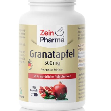 Gélules de grenade 500 mg, Zein Pharma, suppléments.