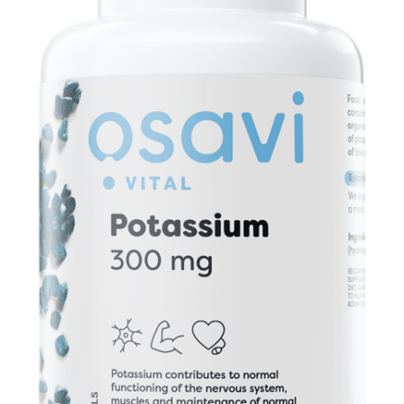 Potassium 300 mg, complément alimentaire vegan.