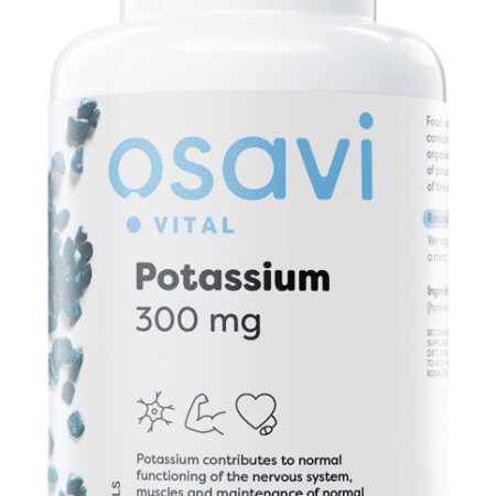 Potassium 300 mg, complément alimentaire vegan.