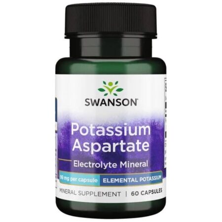 Supplément de potassium aspartate, 60 capsules