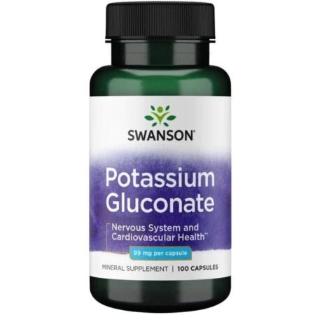 Flacon de supplément de potassium gluconate Swanson.