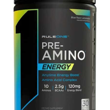 Pot de complément alimentaire pré-entraînement, énergie, aminos.