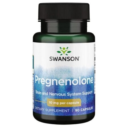 Flacon de supplément Pregnenolone Swanson, 90 capsules.