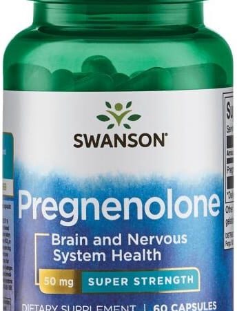 Complément alimentaire Swanson Pregnenolone pour la santé neuronale.