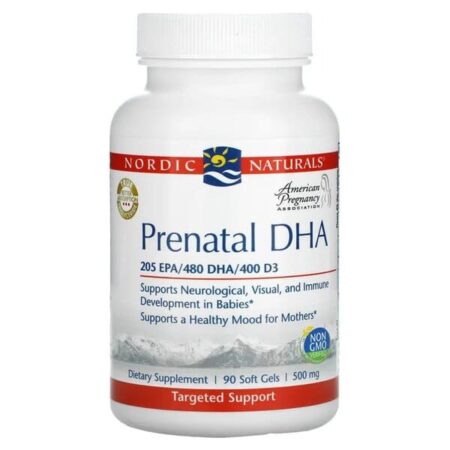 Prenatal DHA, 830mg Omega-3 + 400 IU D3 Unflavored (EAN 768990500947) - 90 softgels
