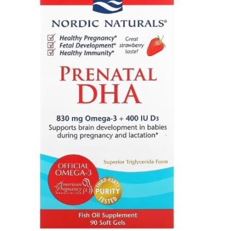 Supplément DHA prénatal, Nordic Naturals, oméga-3.
