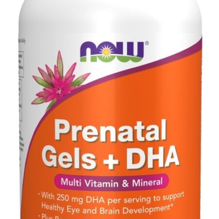 Bouteille de compléments prénatals avec DHA.