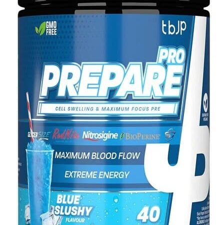 Pot de complément pré-entraînement goût Blue Slushy.