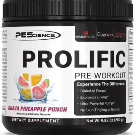 Pot de pré-entraînement Prolific goût ananas goyave.