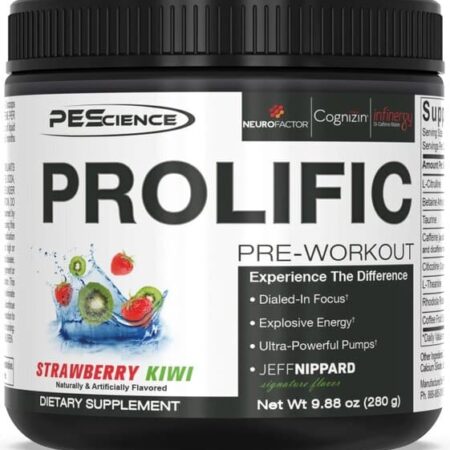 Supplément pré-entraînement Fraise-Kiwi, PEScience Prolific.