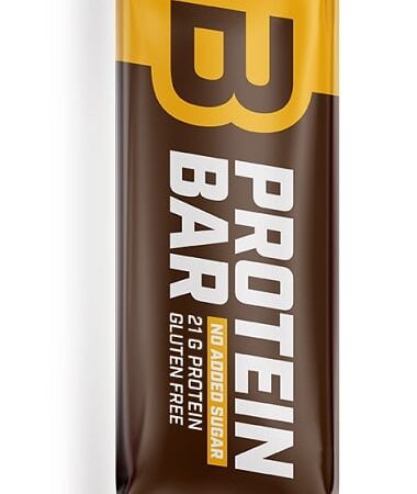 Barre protéinée saveur banane, sans sucre ajouté.