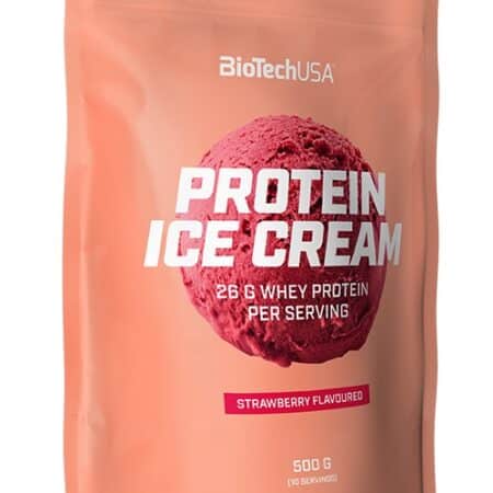 Crème glacée protéinée fraise BioTechUSA.