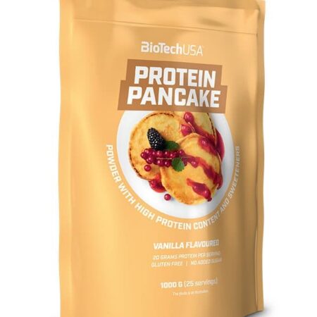 Paquet de préparation pancake protéiné vanille.