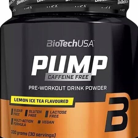 Pot de complément alimentaire pré-entraînement sans caféine.