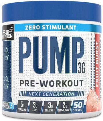 Pot de pré-workout PUMP sans stimulant, Fruit Burst.