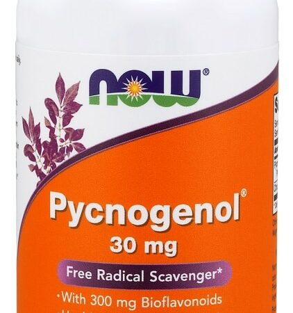 Flacon de Pycnogenol 30 mg, supplément alimentaire végétalien.
