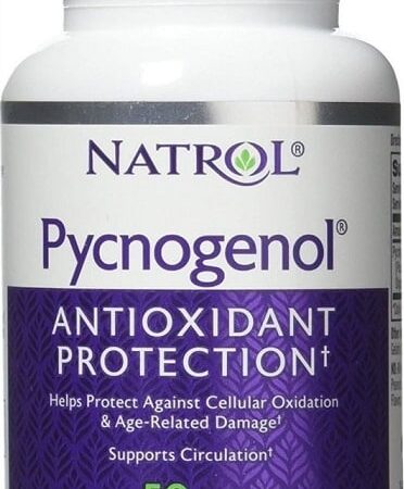 Flacon Natrol Pycnogenol, complément antioxydant, 60 capsules.