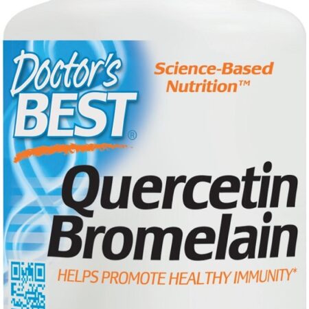 Flacon Doctor's Best Quercétine Bromélaïne, complément végan.