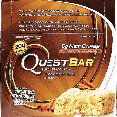 Quest Bar, Cinnamon Roll - 12 bars
