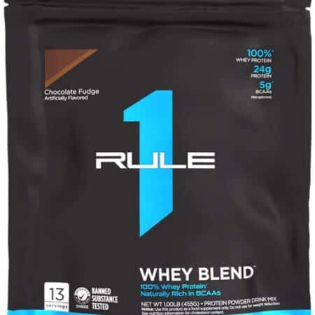 Protéine whey chocolat "Rule 1" - complément musculation.