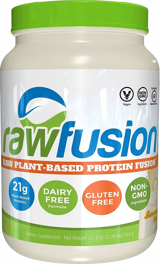 Protéines végétales RawFusion, sans lactose, sans gluten.