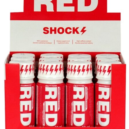 Boissons énergisantes RED SHOCK, haute teneur en caféine.