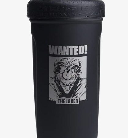 Gourde noire "Joker" pour sportifs et fans de BD.