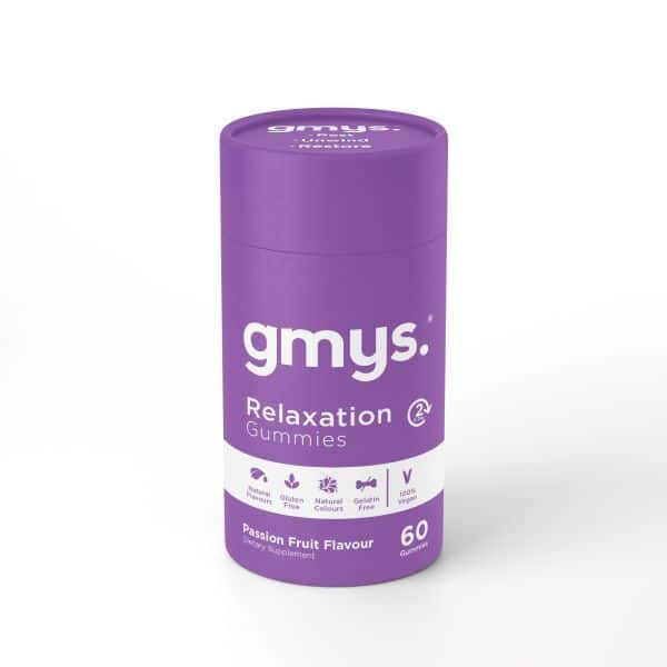 Boîte violette de gommes "gmus" relaxation.