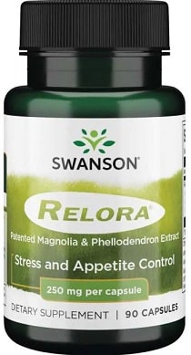 Complément alimentaire Swanson Relora pour le stress.