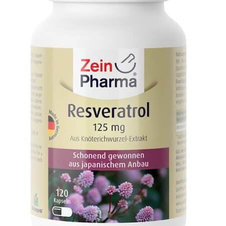 Pot de Resveratrol 125 mg, complément santé.