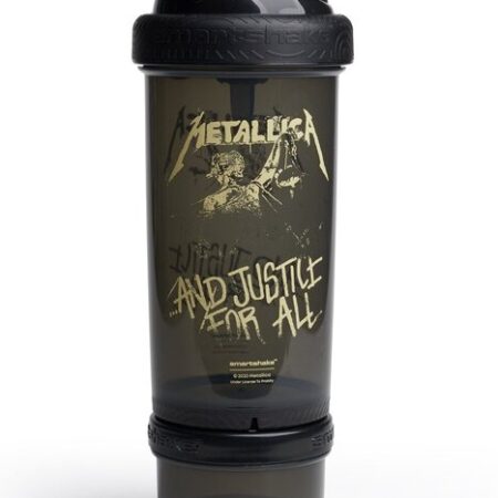 Gourde noire Metallica design "Justice pour tous".