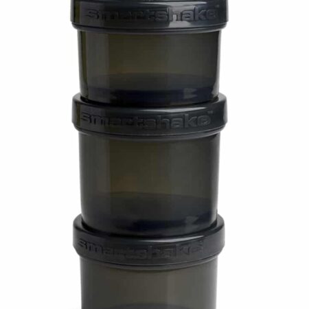 Trois compartiments empilables Smartshake noirs.
