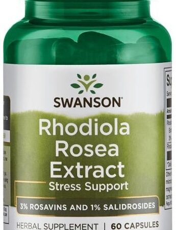 Complément alimentaire Swanson Rhodiola Rosea anti-stress.