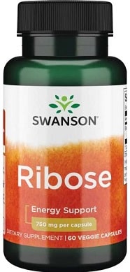 Complément alimentaire Ribose pour l'énergie, Swanson.